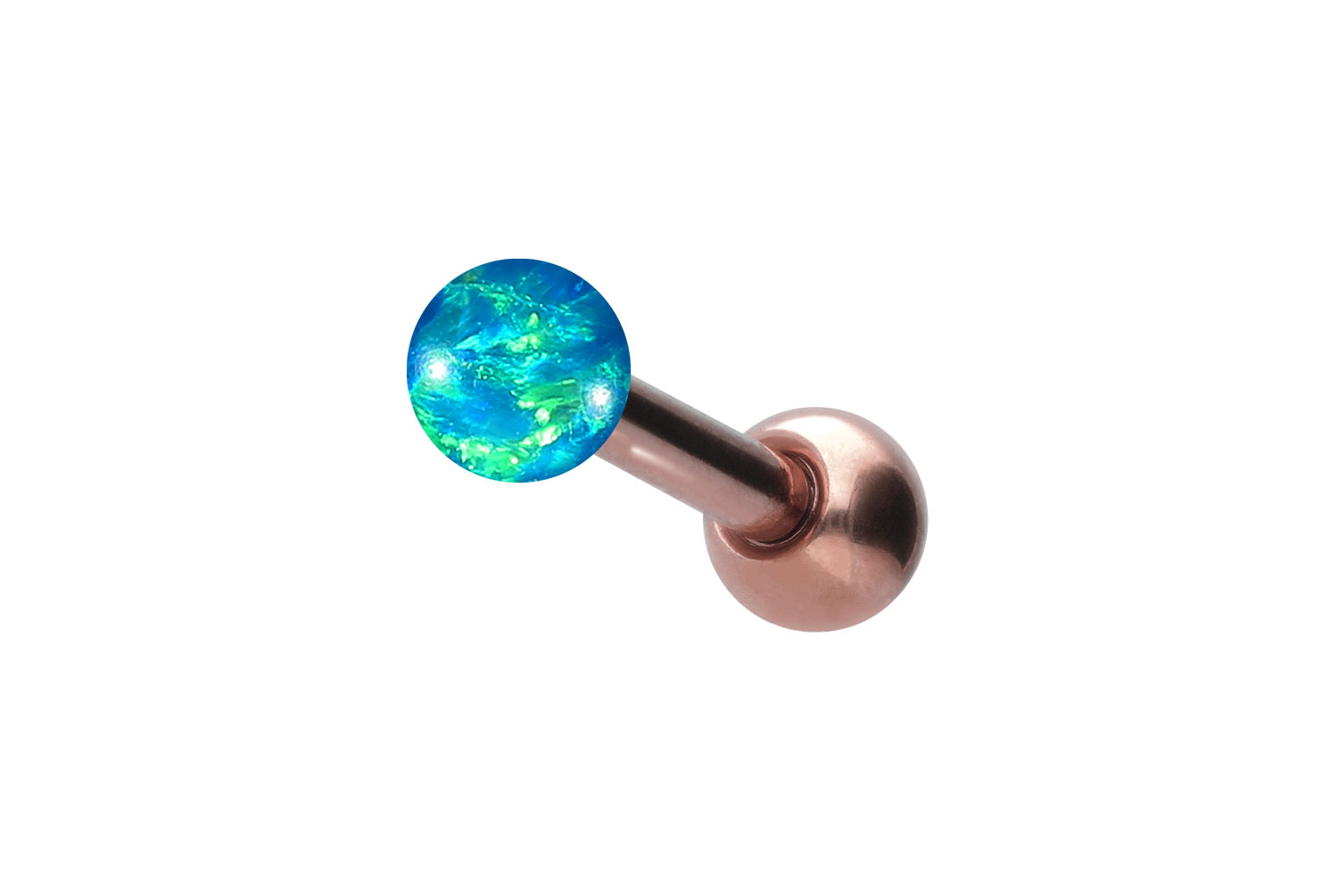 Titan Ohrpiercing SYNTHETISCHER OPAL